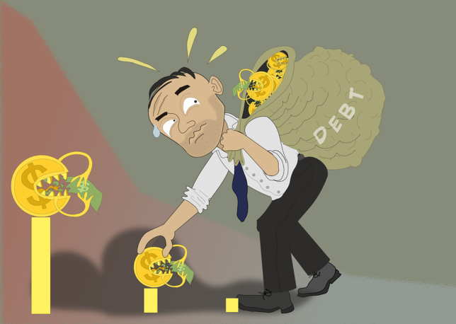 man picking up money illustration