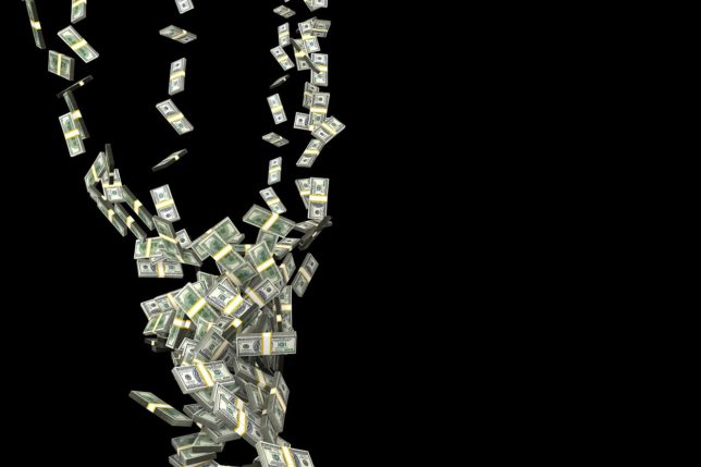 flying note money